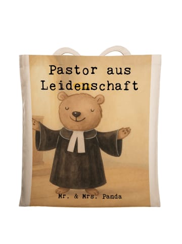 Mr. & Mrs. Panda Tasche Pastor Leidenschaft Design mit Spruch in Weiß