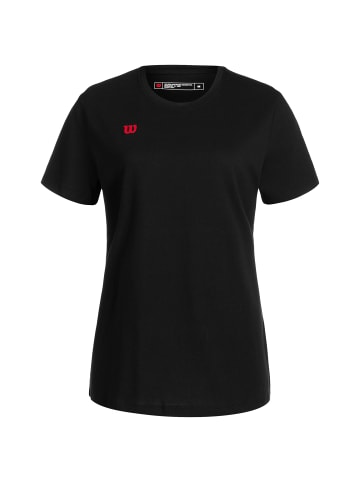 Wilson T-Shirt Fundamentals Cotton in schwarz / rot