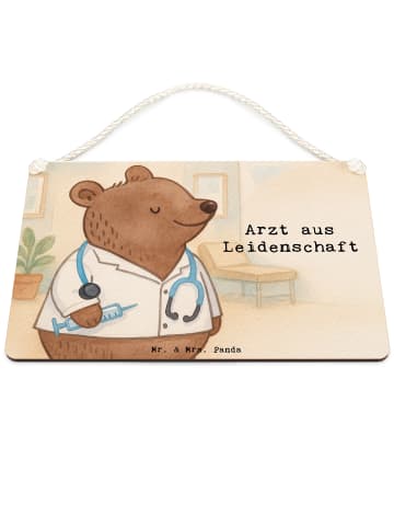 Mr. & Mrs. Panda Schild Arzt Leidenschaft Design mit Spruch in Weiß