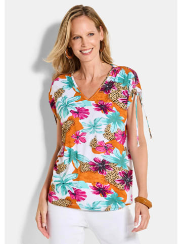 GOLDNER Blusenshirt mit floralem Print in bunt / gemustert