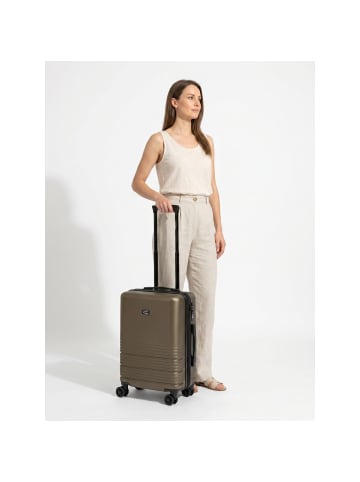 Camel Active Hanoi 4 Rollen Kabinentrolley S 55 cm mit Dehnfalte khaki