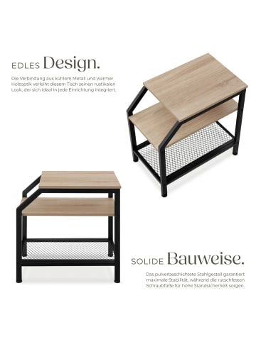 tectake Couchtisch Plymouth 36,5x58,5x59,5cm