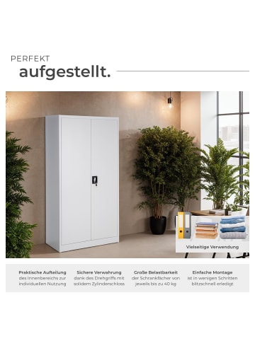tectake abschließbarer Aktenschrank mit 6 Fächern