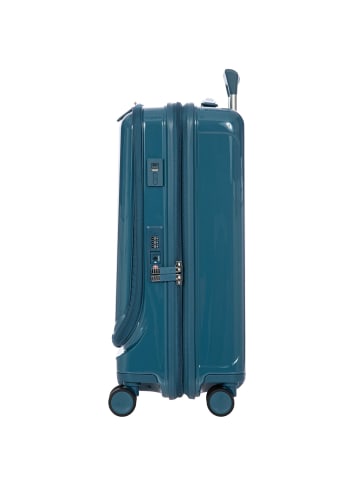 BRIC`s Positano 4 Rollen Kabinentrolley 55 cm mit Dehnfalte sea
