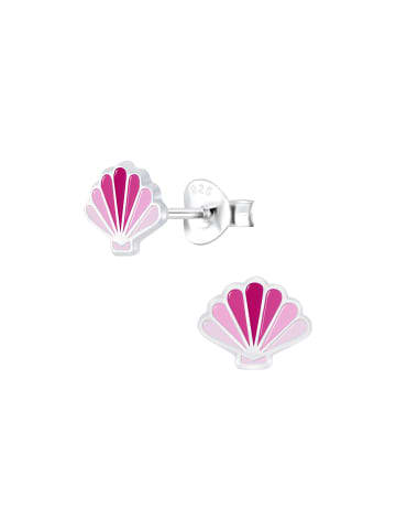 Alexander York Kinderohrstecker MUSCHEL rosa in 925 Sterling Silber, 2-tlg.