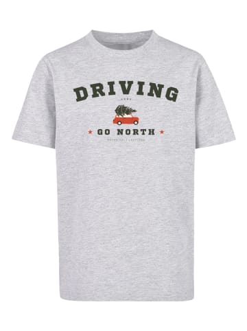 F4NT4STIC T-Shirt Driving Home Weihnachten in grau meliert