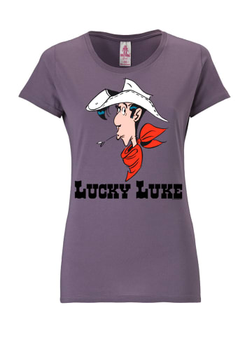 Logoshirt T-Shirt Lucky Luke Portrait in lavendel