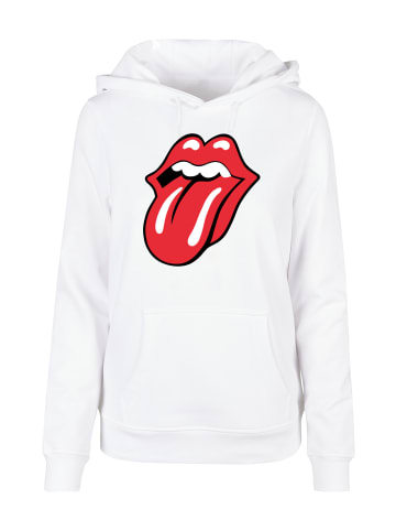 F4NT4STIC Basic Hoodie The Rolling Stones Zunge in weiß