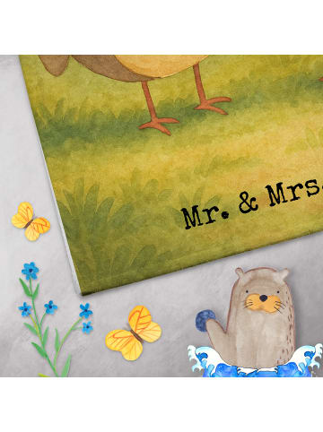 Mr. & Mrs. Panda Gästehandtücher Eulen Liebe Design mit Spruch in Weiß