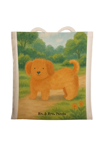 Mr. & Mrs. Panda Tasche Hund Flauschig Design ohne Spruch in Weiß