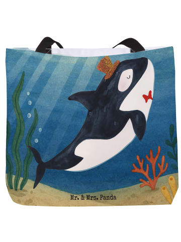 Mr. & Mrs. Panda Tote Bag Orca Zylinder Design ohne Spruch in Weiß