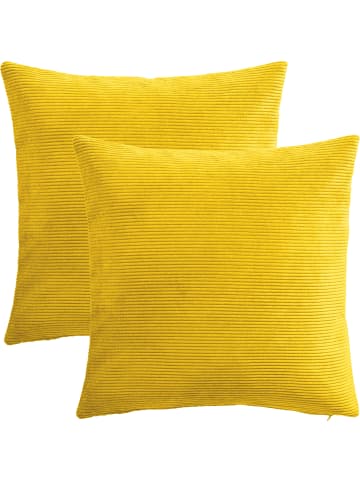 Erwin Müller Cord Kissenhülle 2er-Pack Glasgow in curry