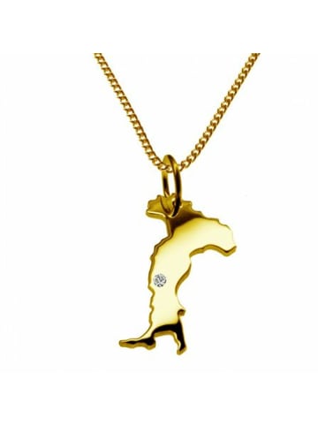 Schmuckador 50cm Kette + Italien mit Brillant 585 Gold in gold