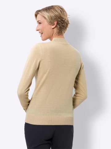 Sieh an! Stehkragen-Pullover in sand