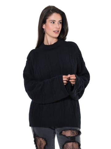 Ulla Popken Oversized-Pullover in schwarz