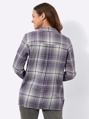 WITT WEIDEN Flanell-Bluse in feige-steingrau-kariert