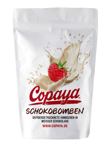 Granar 1kg Schokobombe Himbeeren in weißer Schokolade 