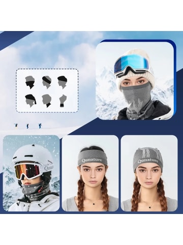 Qunature Skischal Bandana Grau Einheitsgröße