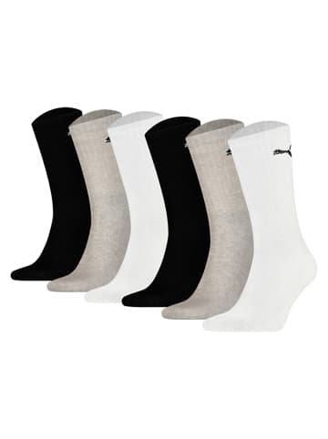 Puma Socken 6er Pack in Schwarz/Weiß/Grau