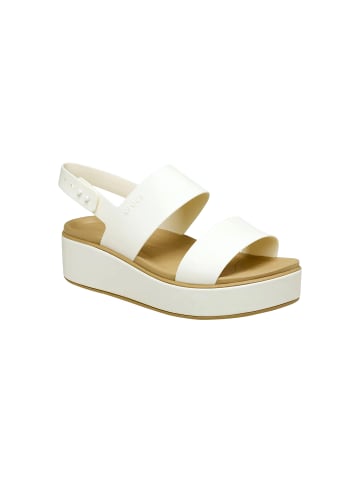 Crocs Sandalen mit Riemchen „Brooklyn“ in Matt, Wrap-Design, niedriger Keilabsatz Weiß