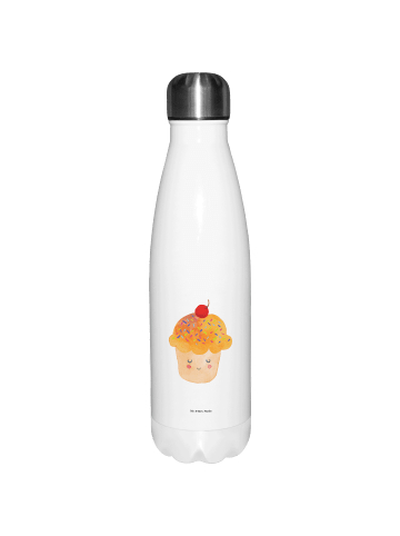 Mr. & Mrs. Panda Trinkflasche Cupcake ohne Spruch in Weiß