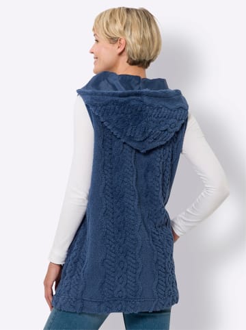Sieh an! Fleeceweste in jeansblau