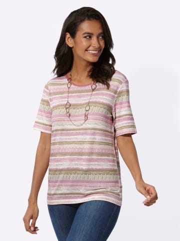 WITT WEIDEN Rundhals-Shirt in altrosa-sand-bedruckt