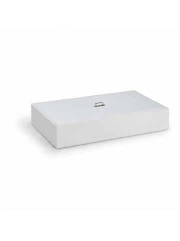 relaxdays Schmuckaufbewahrung in Weiß - (B)32 x (H)7 x (T)22 cm