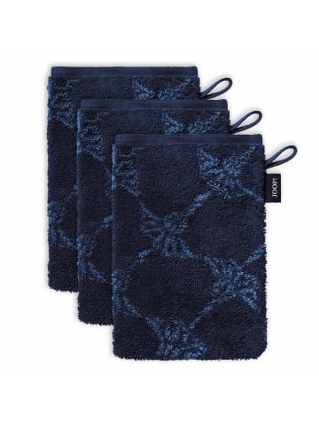 JOOP! Waschlappen 3er Pack in Blau Cornflower