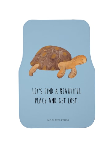 Mr. & Mrs. Panda Automatte Schildkröte MHerzieren mit Spruch in Blau Pastell