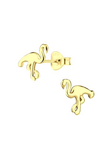 Alexander York Ohrstecker FLAMINGO 925 Sterling Silber in Gold, 2-tlg.