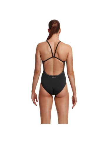 Funkita Leather Skin einteiler Schwimmanzug chlorbeständig und schnelltrocknend in schwarz