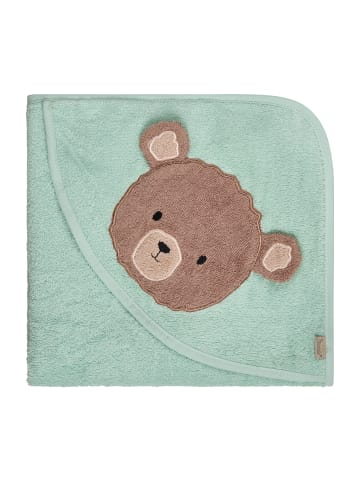 Sterntaler Motiv-Kapuzenbadetuch BÄR Bo in helles grün