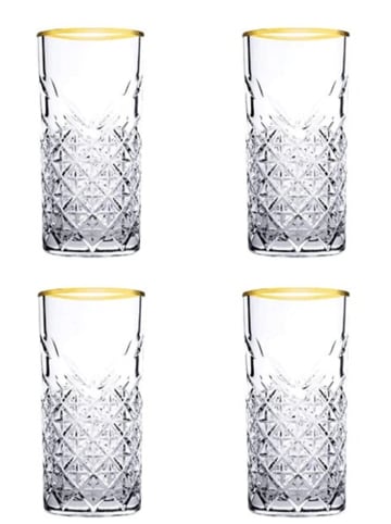 Pasabahce Timeless Gold 450ml 4er Cocktailglas in Transparent