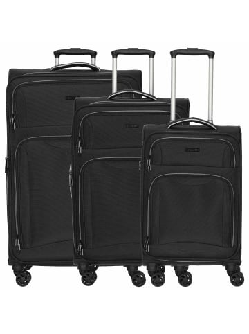 D&N Travel Line 9204 - Trolley-Set, 3tlg. in schwarz