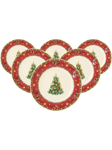 Seltmann Weiden 6er Set Speiseteller Marieluise Weihnachtsnostalgie ø 25 cm in creme
