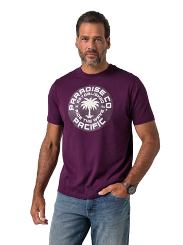 JP1880 Kurzarm T-Shirt in traubenrot