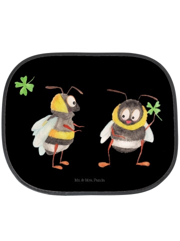 Mr. & Mrs. Panda Auto Sonnenblende Hummeln Kleeblatt ohne Spruch in Schwarz