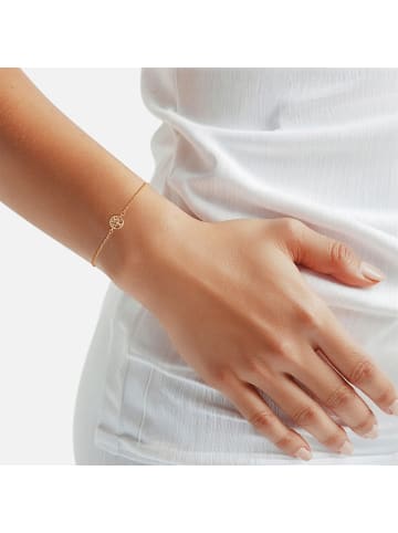 Lulu & Jane Armband Lebensbaum aus Messing mit Zirkonia in gelbgold