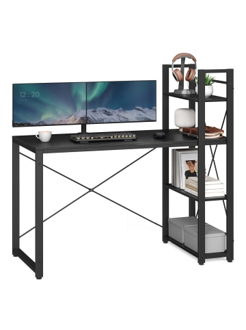 VASAGLE Schreibtisch Barnet in Schwarz - (B)60 x (H)120 x (T)120 cm