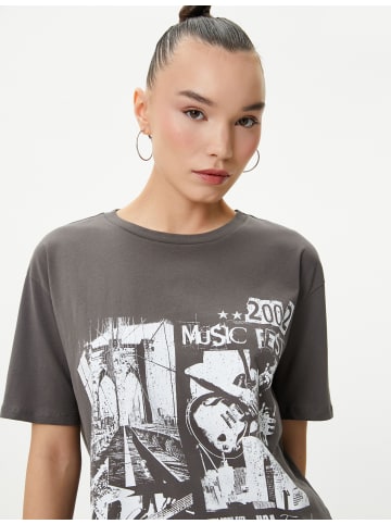 KOTON T-shirt in Anthrazit