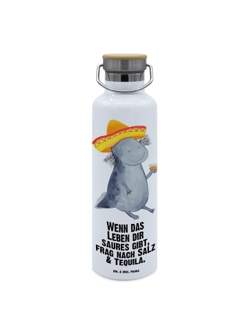 Mr. & Mrs. Panda Trinkflasche Axolotl Tequila mit Spruch in Weiß