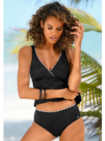 LASCANA Bügel-Tankini-Top in schwarz-weiß