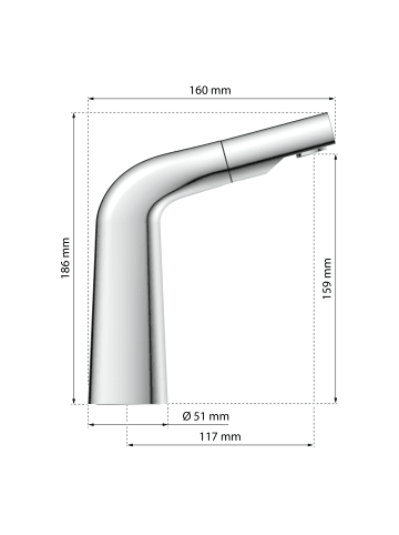 Eisl COOL Waschtischarmatur, Chrom, mit herausziehbarer Haarbrause