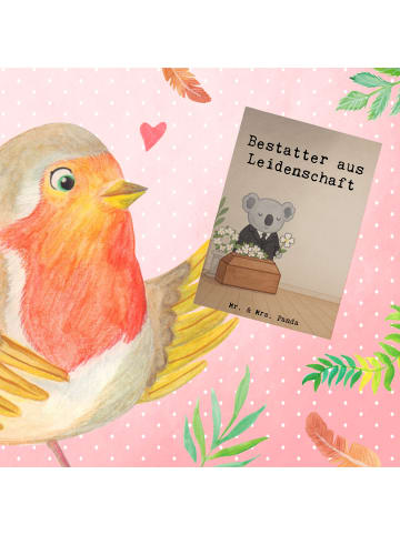 Mr. & Mrs. Panda Beileidskarte Bestatter Leidenschaft Design mit... in Weiß