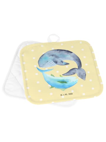 Mr. & Mrs. Panda Topflappen Walfisch Thunfisch ohne Spruch in Gelb Pastell