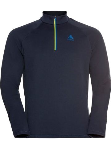 Odlo Longsleeve "Midlayer 1/2 Zip Besso" in Blau