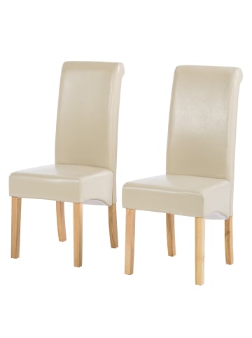 home24 Polsterstuhl Nello I in Creme