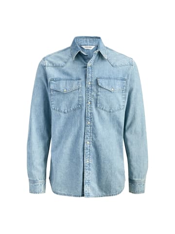 Jack and Jones Jeanshemd Western Shirt in Hellblau
