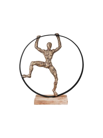 GILDE Skulptur Pose bronzefarben - (H) 45 cm